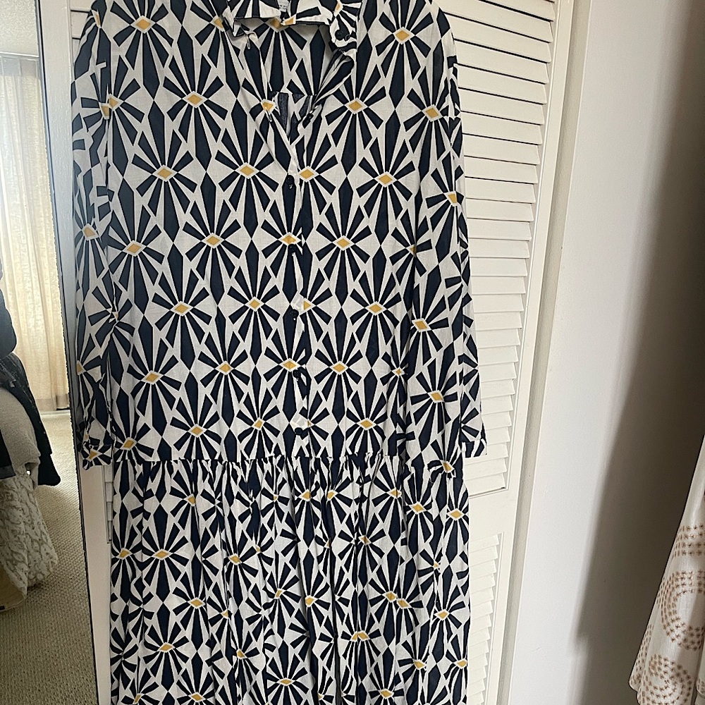 ZARA COTTON MIDI DRESS